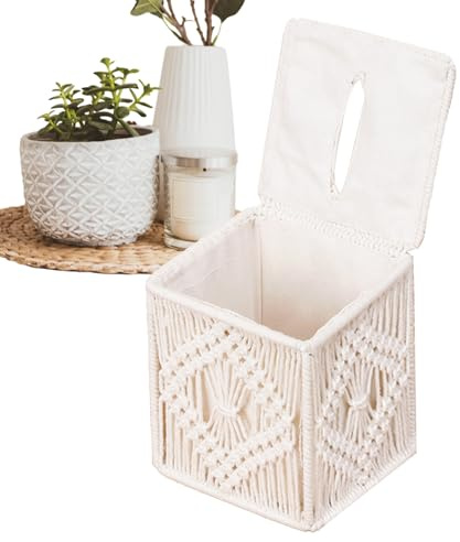 Graziosa copertura per scatola di , organizer decorativo per tovaglioli con coperchio a cubo, per dormitorio, comò, doccia, bancone, WC, bagno, soggiorno, cucina, camera da