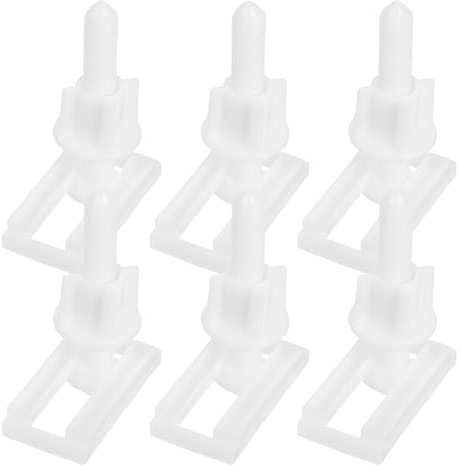 NIYANGLE Kit de Remplacement 3 Paires de Vis Universelles pour Abattant de Toilette Boulons de Fixation en Plastique Résistant à L’Usure Compatible Toilettes Anciennes et Modernes