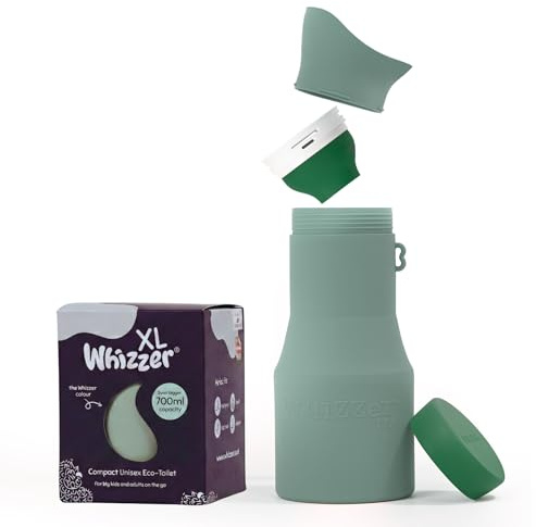Whizzer™ - Discreet Portable Toilet For Adults - Seen on Dragons Den - Travel Essentials for Festivals, Camping, Caravans & Travel - Silicone Pee Bottle for Men & Women - Portable & Leakproof - 700ml