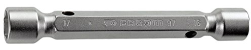 FACOM Doppelter Rohrsteckschlüssel 6 Kant,SW 16x17,Länge 160 mm, 1 Stück, 97.16X17