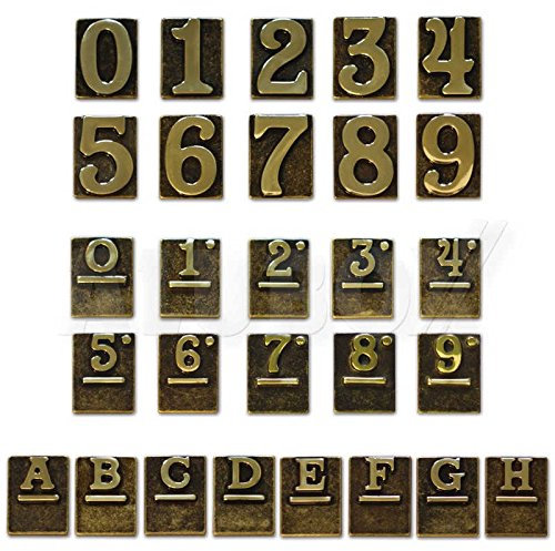 Alubox 2747801 Numeri Civici, Ottone Lucido