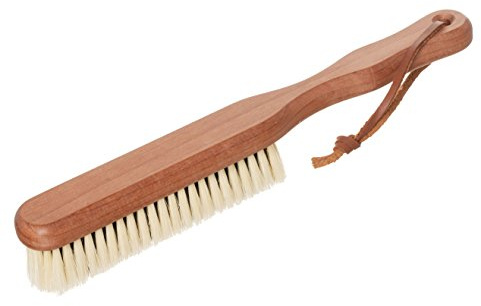 REDECKER Natural Pig Bristle Cashmere Brush with Oiled Pearwood Handle, 10-3/8 inches, Two Layers of Cashmere Brush to Remove Pilling, Made in Germany - Kent Clothes Brush