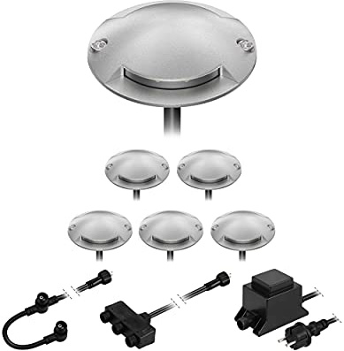 ledscom.de LED Boden-Aufbau-Leuchte Bunda, 2-flammig, für außen, befahrbar, warm-weiß, 6er Set