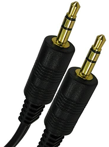 World of Data 1m 3.5mm Jack Cable BLACK Coloured 24k Gold Plated Audio Stereo Male to Male