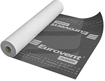 Eurovent Breathable Roof Membrane/Felt - 1.5m x 50m (75 SQ/M) - 120 G/SM - Free Next Day UK Delivery - Large Discount on Multi Pack (1)
