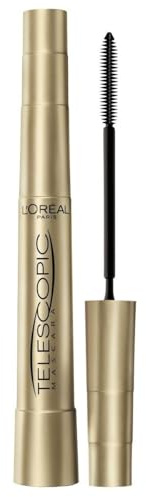 L'Oreal Paris Teleskop-Mascara, hohe Präzision, flexibel, 8 ml, Schwarz, 2 Stück