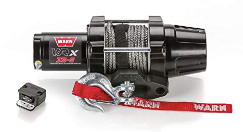 WARN Treuil Powersports 101030 VRX 35-S avec Interrupteur monté sur Guidon et Corde synthétique : 1,9 cm de diamètre x 15,2 m de Longueur, capacité de 1,75 tonnes (1,6 kg)