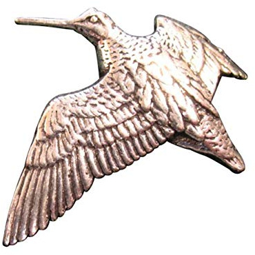 Ansteckpin Schnepfe | für den Hut oder das Revers | Perfekt zum Jagd-Outfit | Anstecker Pin Button | Altsilber