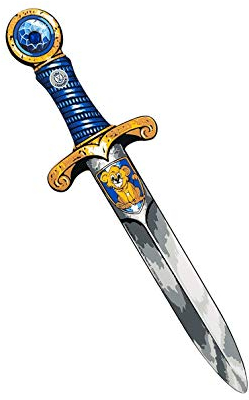 Liontouch - Pugnale con Leoncino in Gommapiuma, Blu | per Bambini età 3-6 Anni - 35 Cm | Pugnale Medievale Tascabile con Gemma per Giochi di Ruolo | Arma Sicura e Accessorio per Costumi da Cavaliere