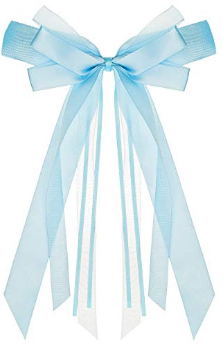 alles-meine.de GmbH Geschenkschleife/Schleife Farbwahl Junge & Mädchen - 30 cm lang u. 15 cm breit - mit edlen Satin Bändern + Tüllband - Geschenkband - für Geschenk Zucker..