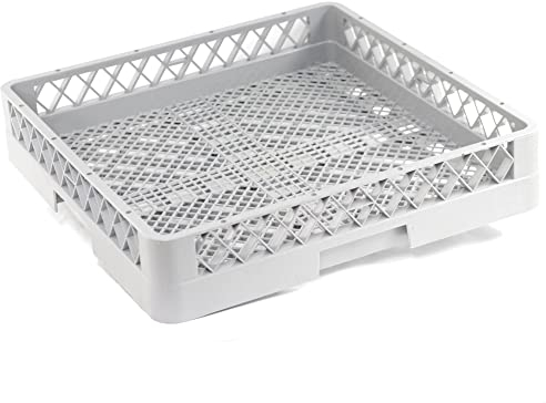 Gastronette Spülkorb Besteckkorb fein Korb für Bestecke Teller Gläser Tassen Platten Gastronomie Spülmaschine Spülmaschinenkorb Universal PP Kunststoff 50x50 cm feinmaschig erweiterbar stapelbar