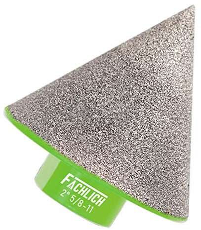 FACHLICH Diamond Cone Tile Bit - 2 Beveling Chamfer Bit 50mm for Enlarging Chamfering Milling Holes in Porcelain Tile Ceramic Marble