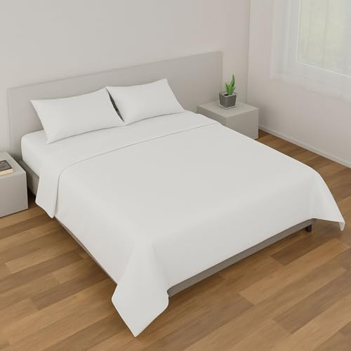 Leonardo Home - completo matrimoniale da Letto in cotone - compreso nel completo 1 lenzuolo - 2 federe per cuscini standard - 1 sotto con angoli