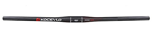 3K Vollcarbon-Fahrradlenker 31,8mm Flacher/Riser-Mountainbike-Lenker, 600-740mm Leichter MTB-Lenker aus Mattem Carbon (Straight,740mm)