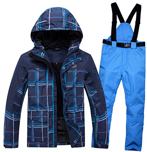 Herren Winter Ski Berg Anzug Snowboard Anzug Skijacke + Abnehmbare Skihose Ski-Set R1 3XL