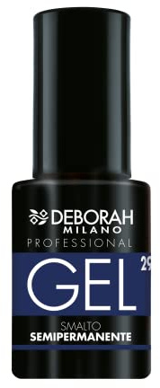 Deborah Milano Professional - Smalto Semipermanente Gel N.29 Blu china, Effetto Plumping a Lunga Durata, Dona Unghie Intense e Brillanti, 4.5 ml