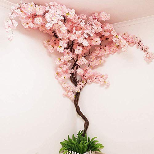 fikujap Japanische Kirsche künstliche Kirsche Imitation rosa Kirschblüte, falsche Plastikrebeblume, Feier im Freien in der Innenräume im Freien