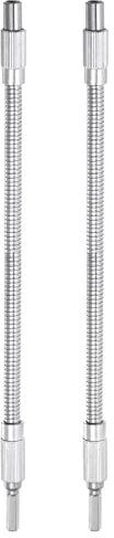 sourcing map 2pcs 1/4 Hex Shank Flexible Extension Bit Shaft 300mm Soft Screwdriver Bits