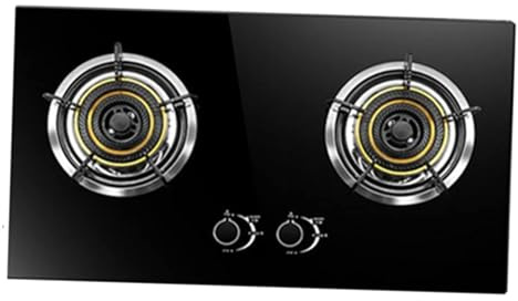 Verre Trempé Gaziniere Gaz - Cuisiniere Gaz, Table De Cuisson Gaz 2 Feux, Cuisinière À Gaz À Brûleur Domestique Facile À Nettoyer, Cuisinière De Cuisine À Taille De Flamme Réglable (Size : NG)