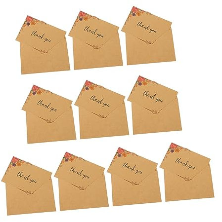 VILLFUL 10St danke dir Karte Eukalyptus-Dankeskarten rustikale dankeskarten Danke Gruß briefumschläge Mehrzweck-Memokarte elegante dankeskarten Jahrgang Notiz-Karte kleine Karte Memorandum