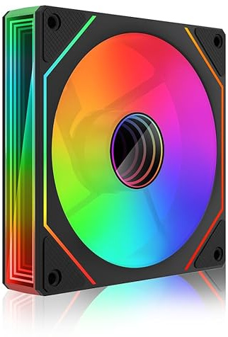 Jungle Leopard Prism4MAX Infinite Mirror Series A-RGB Ventilatore 120MM (BK, 1)