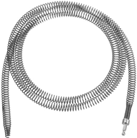 sourcing map 1 removedor de obstrucciones de drenaje de 78.7 pulgadas, 2 m, 16 mm de grosor, cable de resorte con conector de taladro eléctrico, serpiente de fontanería para fregadero de cocina,