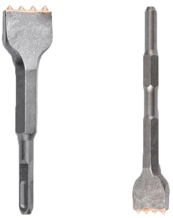 2 Pcs Plus Shank, 4 Tips Tuckpointing Mortar Raking Bit Brick Removing Chisel Bit for Concrete Stone Brick (Hexagonal Shank+Square Shank)