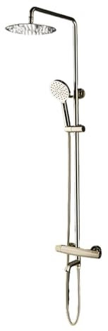 Grifo mezclador desviador de bañera termostático de latón cromado, cabezal de ducha de mano multifunción, grifo de baño(81166-G3)