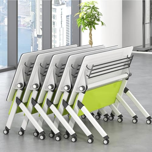 Klappbarer Konferenztisch-Set, modern, mobil, Trainingsseminar-Schreibtisch mit Feststellrollen, 4 Stück, Flip-Top-Tische für Büro, Konferenzraum