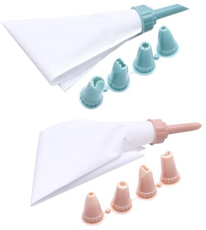 Alipis Set Di 2 À Poche in Silicone Per Dolci Facili Da Pulire Perfetti Per Decorazioni Da Forno À Poche Per Utensili Da Forno