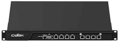 CWWK 1U N200 Firewall Appliance Rackmount PC, 8 Ports i226-V 2.5GbE LAN, 19” Rack Firewall Hardware, U2 OPNsense Homelab Server DDR5 Barebone ohne RAM/SSD/OS, Mini-PCIE, SIM Slot