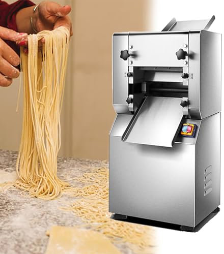 GLJTUO Macchine per La Pasta Commerciali, Macchina per Tagliare La Pasta Elettrica, Macchina per Pressare La Pasta Automatica in Acciaio Inossidabile, per Ristoranti, Hotel,