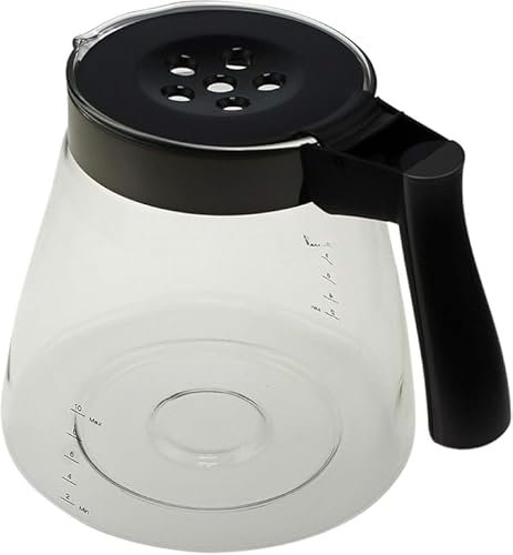 Spare parts Biz, Véritable pichet en verre noir compatible avec machine à café DeLonghi HZ1023 ICM17210 Clessidra