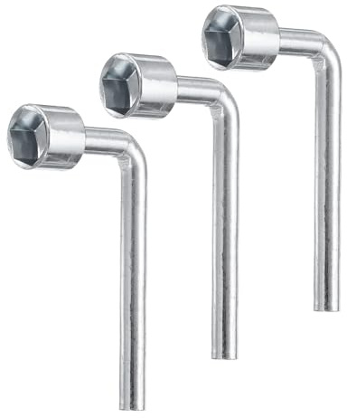 QUARKZMAN 3 Piezas De Llave De Vaso Hexagonal En Forma De L De 17mm Métrica De Acero Al Carbono De Un Solo Extremo De 6 Puntos Para Reparaciones Generales Tubería Bicicleta Mantenimiento