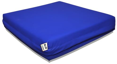 Cojín Antiescaras PREMIUM cojines para sillas de ruedas ortopédicos cojin viscoelastico + espuma Fabricado en España cojin silla de ruedas oficina coche y hogar (40x38x8) (AZUL)