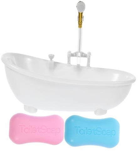 KONTONTY 1 Satz Badewanne für Puppenhaus Elektrische Spielzeugbadewanne mit Sprühfunktion für Rollenspiele und Dekoration im Badezimmer