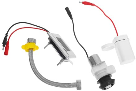 HYTROVE Touchless Urinal Flush Valve Electronic Solenoid Sensor Automatic Flusher Kit Abs Valve Panel Replacement for Bathroom Urinal Systems