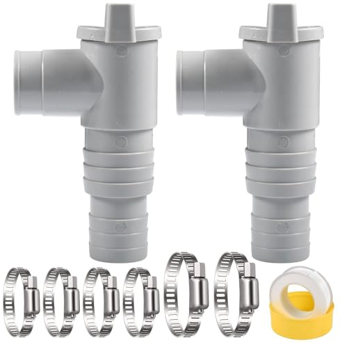 Absperrventil für Pools Schlauchverbinder 32mm Schlauchanschluss Schwimmbadschlauch Adapter Absperrventil Wartung Poolzubehör für PVC-Rohr 32mm Pool und Poolpumpe