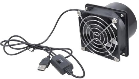 ULIJTH Ventilador de ventilación USB ajustable de 3 velocidades para estación de soldadura, recinto de mascotas, construcción de baño, extractor USB extraíble
