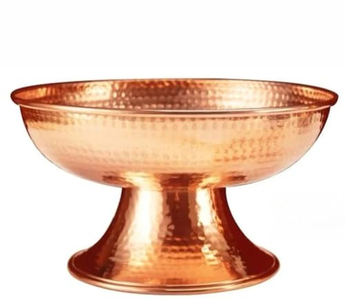 FENNYYAR Plato de frutas budista de cobre rojo, 21 cm, adorno frontal de Buda para el hogar