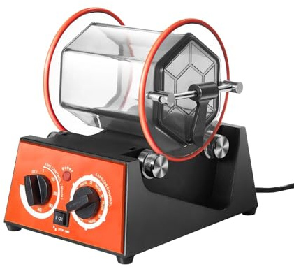 Lucidatrice for superfici a tamburo rotante, lucidatrice for gioielli, mini-burattatrice fai da te, strumenti di finitura Strumenti fai da te(5Kg Capacity)