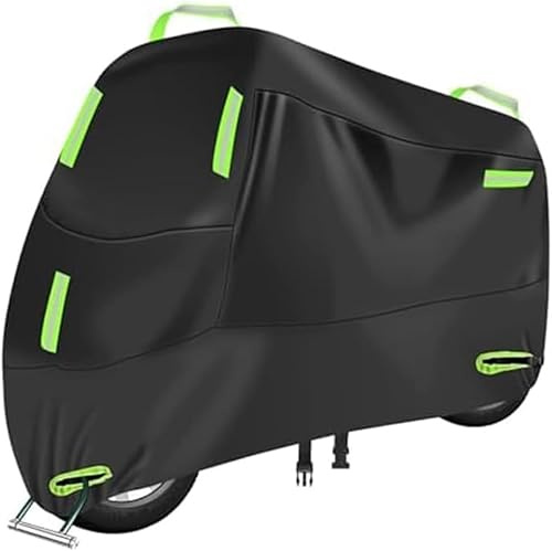 Motorrad Abdeckplane, 210D Wasserfestes UV-Beständiges Motorradgarage, Winterfest Motorradabdeckung Outdoor, Für Motorroller(A,XXL)