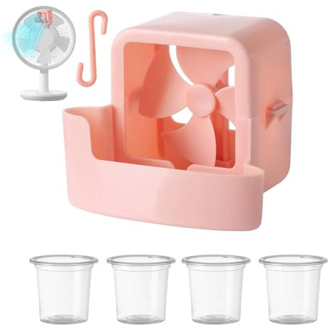 Fruusv Cooling Fan Accessory - Hanging Ice Tray Cup Device - Ice Cooling Accessory for Pedestal and Desk Fans | For Balcony, Yard, Bedroom,