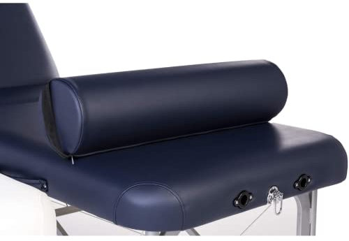 Skin-Touch® Luxurious PU Upholstery Premium Quality Massage Table Bolster Support Cushions - Carry Handle + Selection of Colours/Sizes-Wedge, Knee, Neck, Shoulder, Full/Half Round (Full Round, Navy)