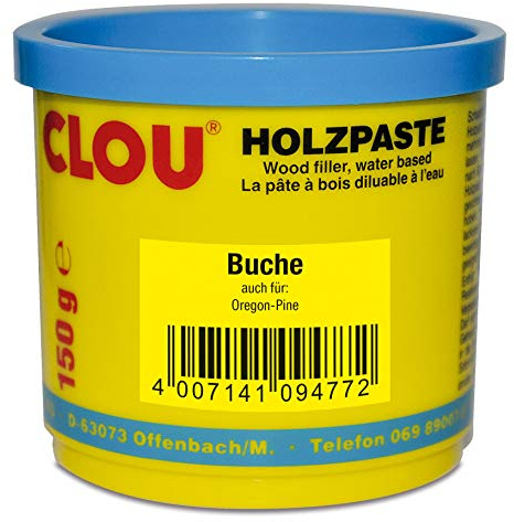 Clou Holzpaste zum Reparieren und Auskitten von Holzschäden buche, 150 g: gebrauchsfertige Paste geeignet für den gesamten Innenbereich