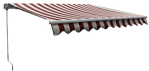 Linea Garden Friend T1372012/E, Tenda Barra Quadra profondità 200 cm, Lunghezza 300 cm, Rosso