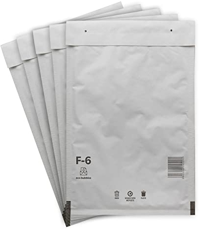 400 Versandtaschen Luftpolsterumschläge haftklebend Luftpolsterversandtaschen Luftpolstertaschen Gr. F/6 F6 weiß (240mm x 350mm) Umschläge gepolstert Polsterumschlag Taschen