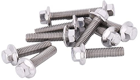 10pcs M6 304 Edelstahl Sechskant Kopf Flansch Schrauben Scheibe Befestigungen