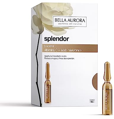Bella Aurora, Splendor, Vitamine C + Acide Hyaluronique + Niacinamide, Sérum Éclat et Antioxydant, Sérum Anti-Âge en Ampoules, Anti-Imperfections, Anti-Rides (5x2ml)