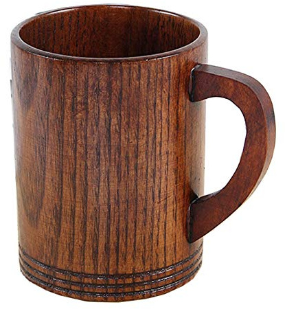 Anawakia Jujube-Holz Tasse - Holzbecher für Tee, Kaffee, Bier (330ml)